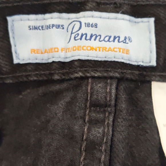 Vintage High-rise/high-waisted Penmans relaxed fit black jeans 18x 29P - Picture 5 of 6